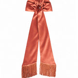 Foulard satinato in marrone 