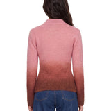 Polo degradè in mohair rosa 
