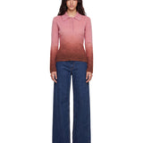 Polo degradè in mohair rosa 