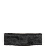 Fascia per capelli in ecopelliccia nero 