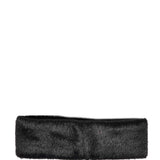 Fascia per capelli in ecopelliccia nero 