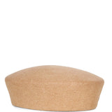 Cappello a tamburello con logo in beige 