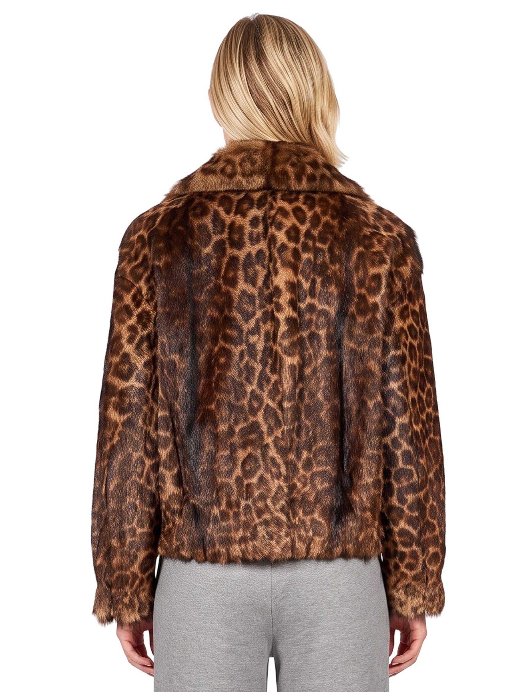 Giacca corta animalier 