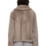 Giacca con ampio rever a scialle in beige 