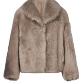 Giacca con ampio rever a scialle in beige 