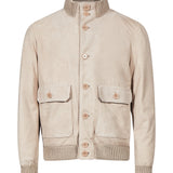 Bomber con tasche in beige 