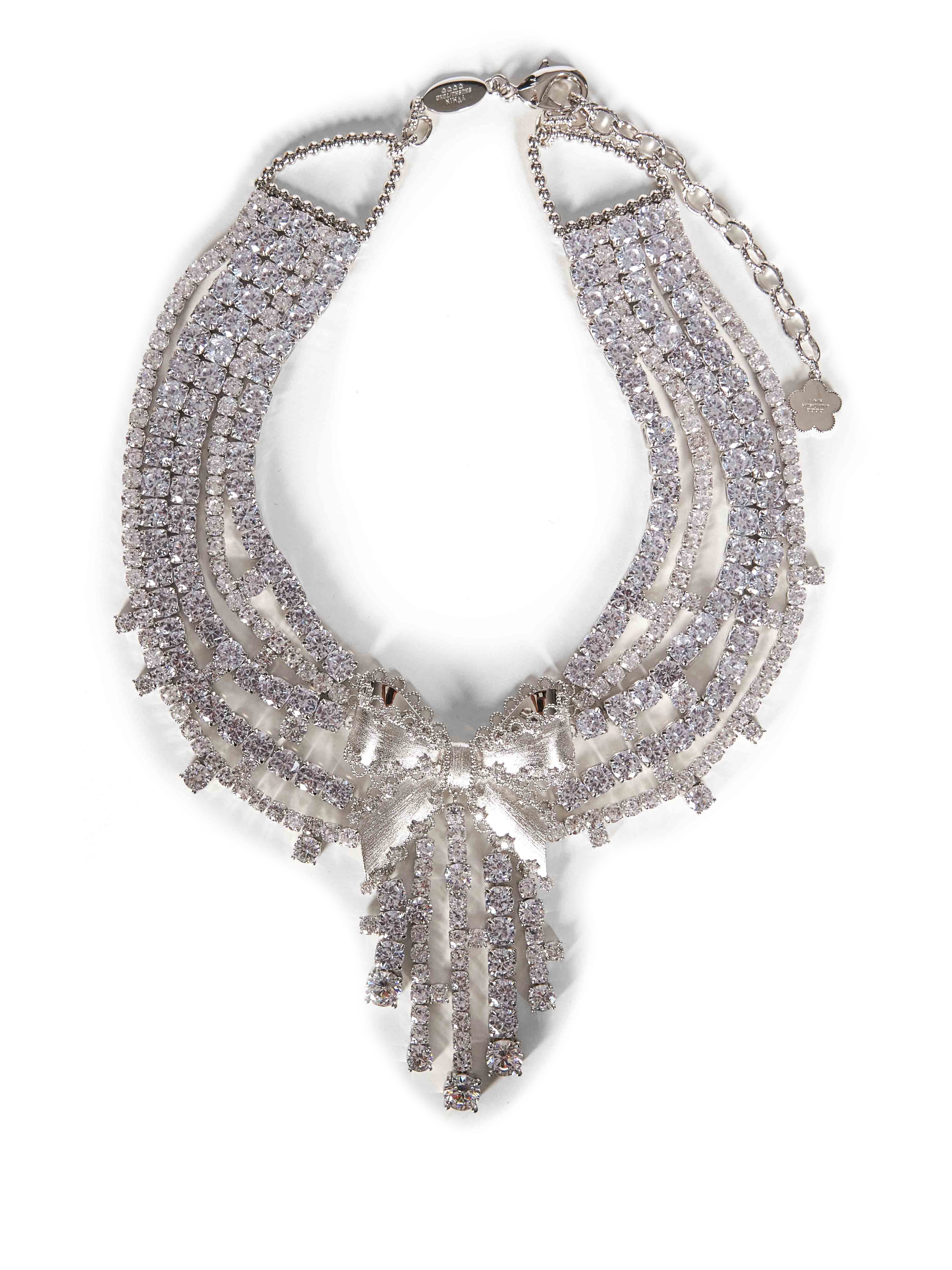Collana con cristalli in argento 