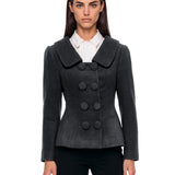 Cappotto corto doppiopetto in grigio 
