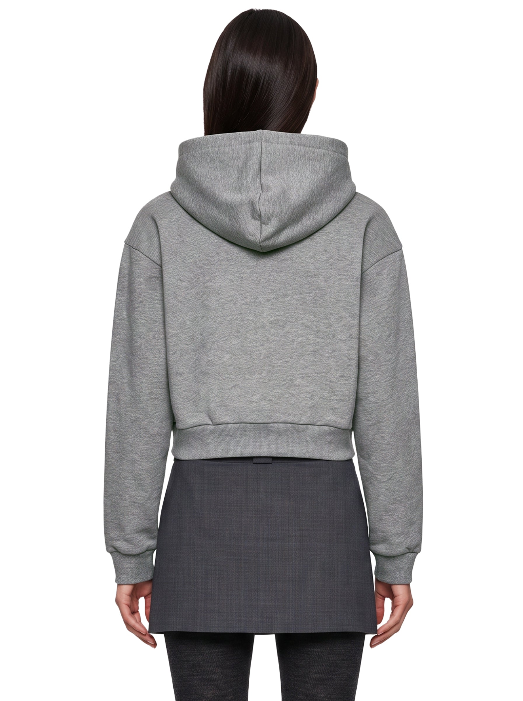 Felpa con fiocco in grigio 