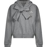 Felpa con fiocco in grigio 