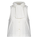 Top con fiocco in bianco 