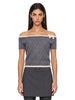 Top in maglia in grigio