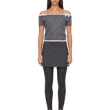Top in maglia in grigio 
