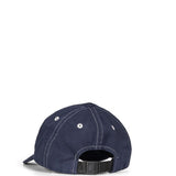 Cappello con logo in denim blu 