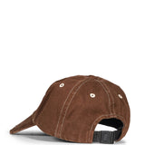 Cappello con logo in denim marrone 