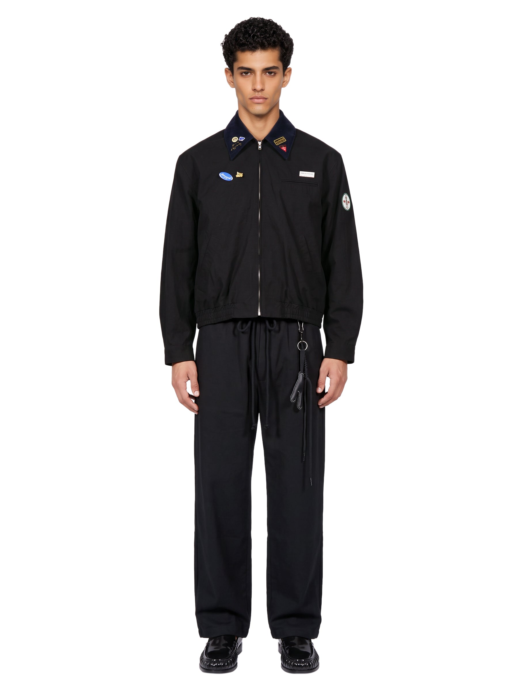 Giacca Coach con patch in nero 
