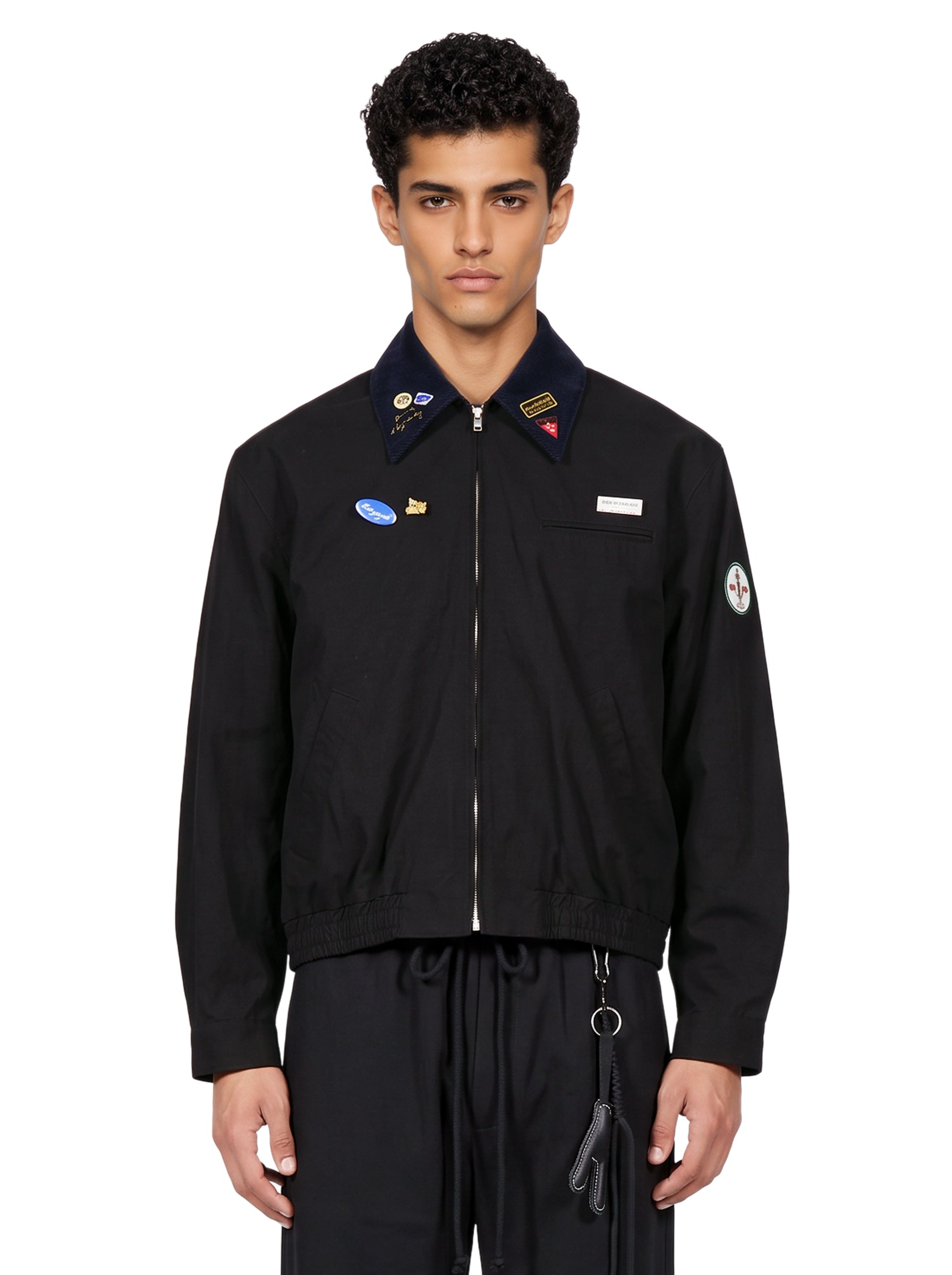 Giacca Coach con patch in nero 
