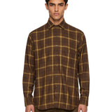 Camicia Still Life tartan in marrone 