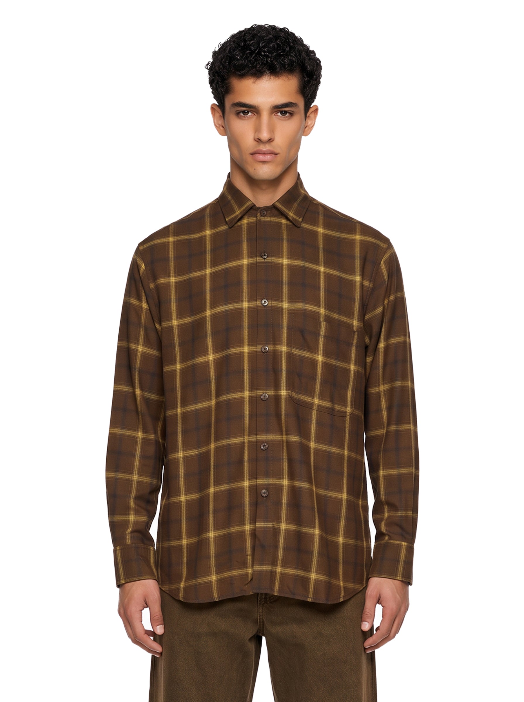 Camicia Still Life tartan in marrone 