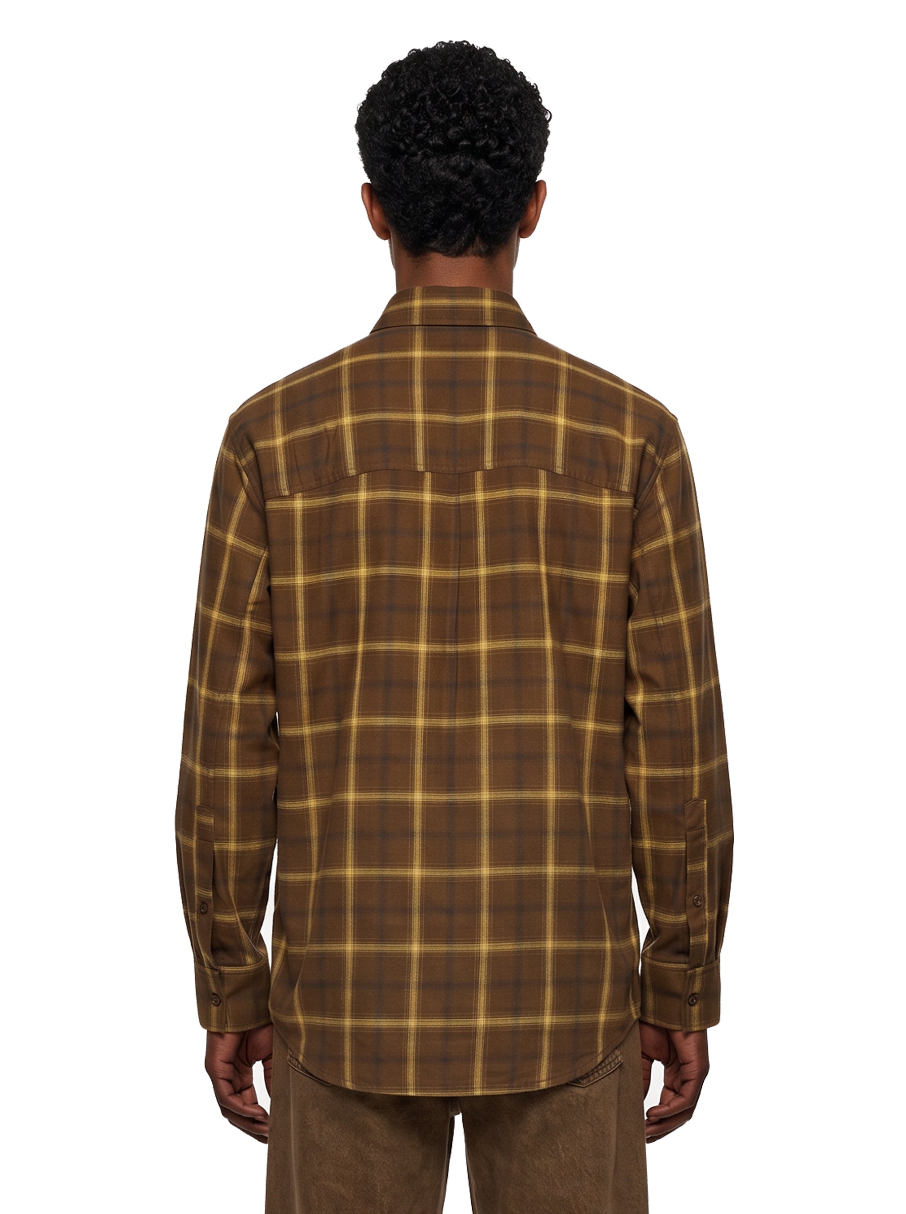 Camicia Still Life tartan in marrone 