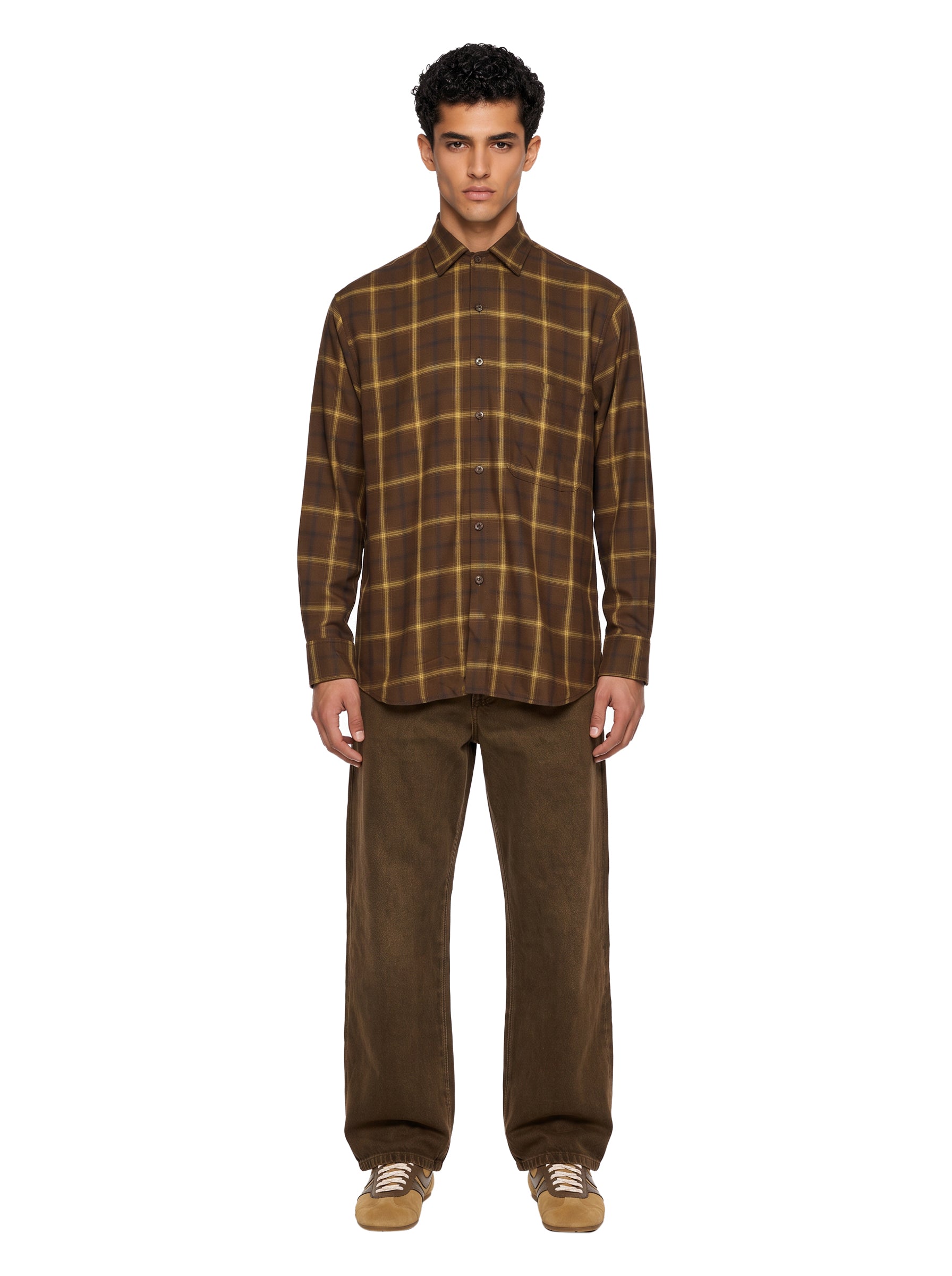 Camicia Still Life tartan in marrone 