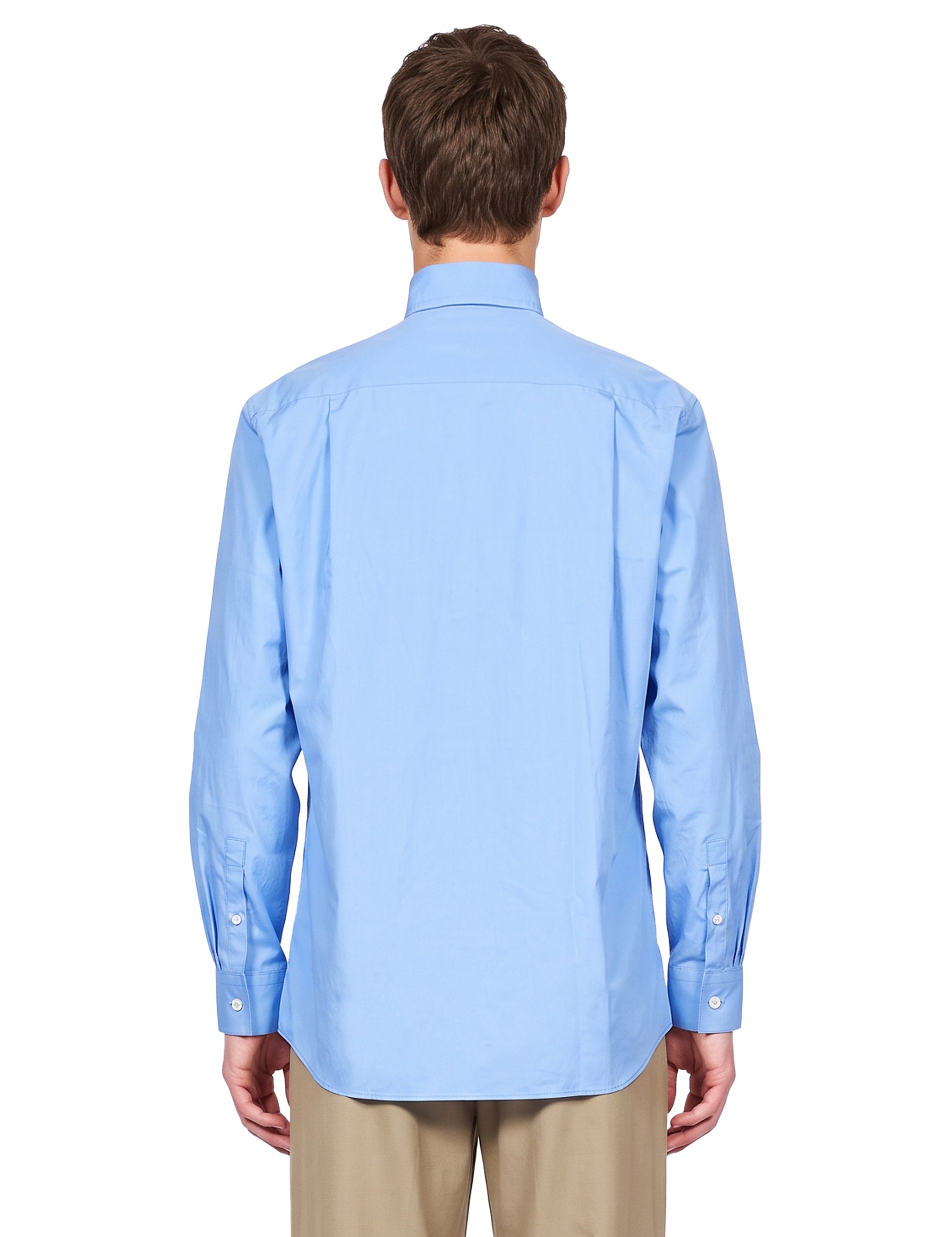 Camicia Stand Collar in azzurro 