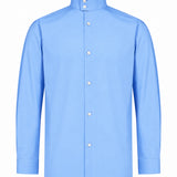 Camicia Stand Collar in azzurro 