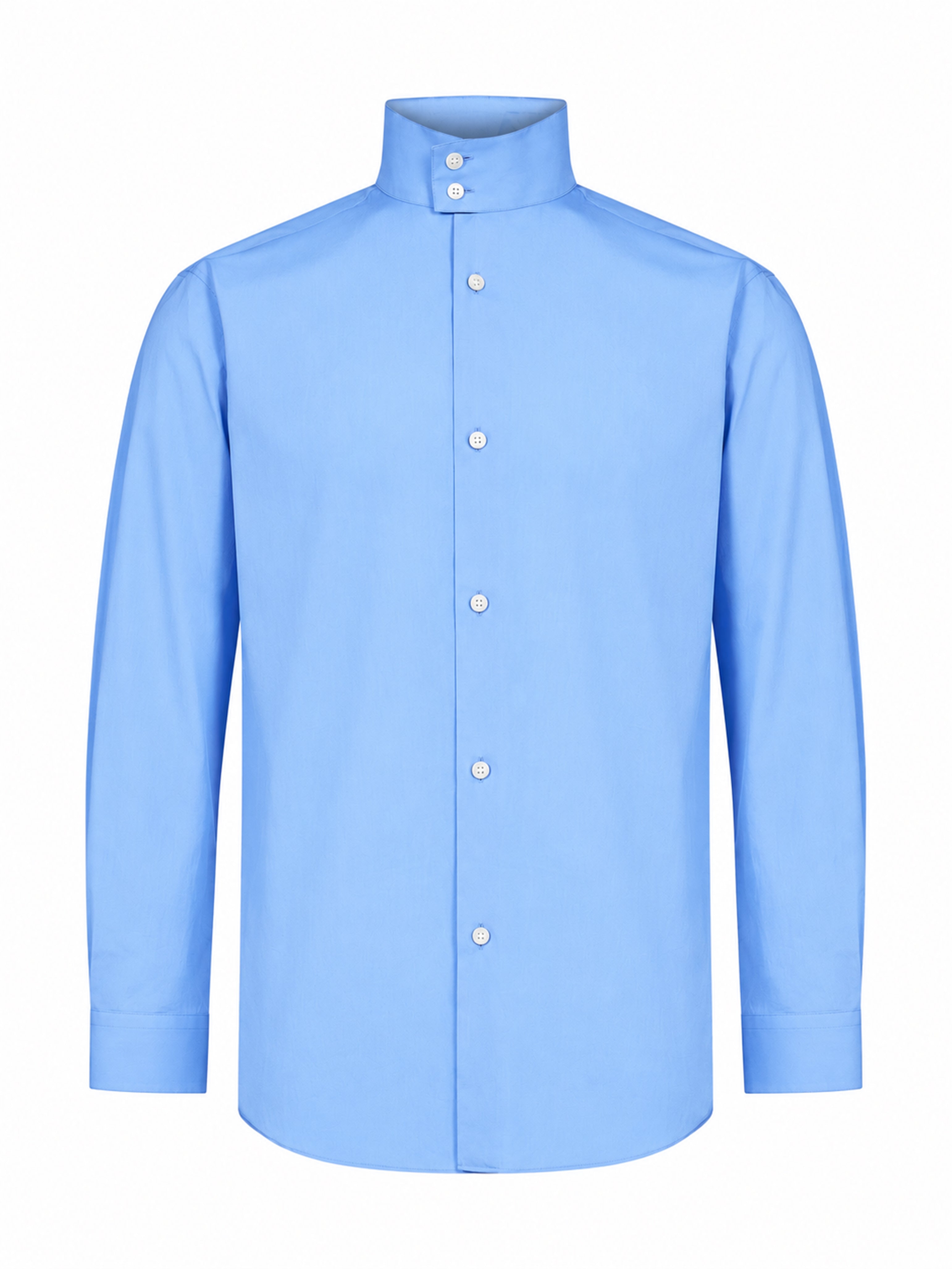 Camicia Stand Collar in azzurro 