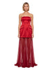 Chilean long dress in red