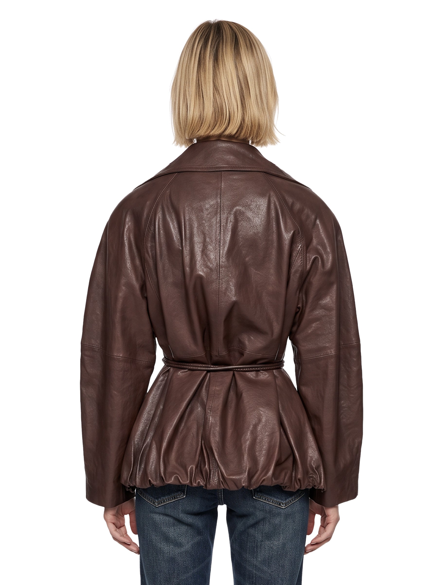 Giacca Alaggio in pelle in marrone 