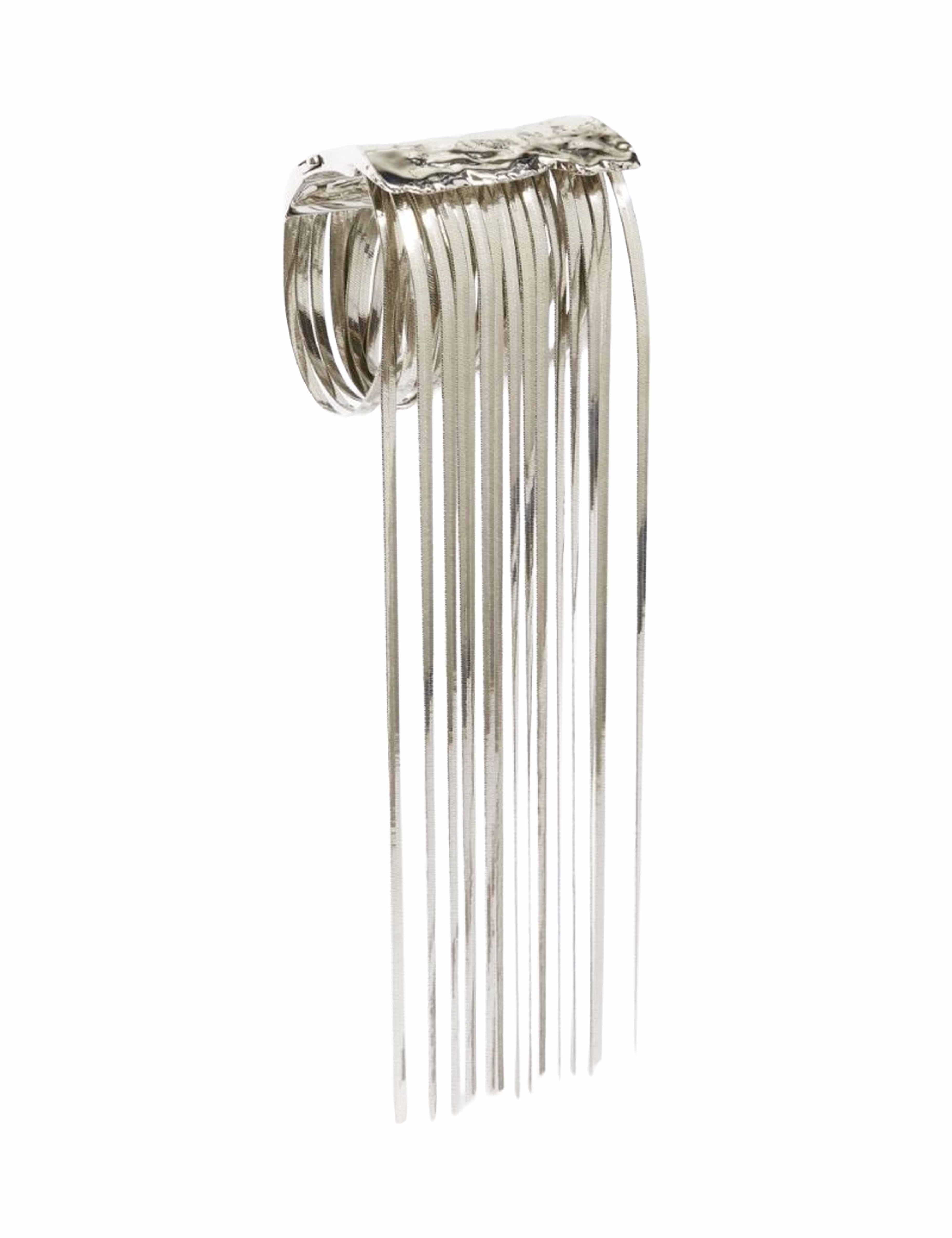 Bracciale scultura Feroce in argento 