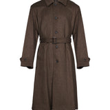 Cappotto Balmacaan in marrone 