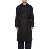Cappotto doppiopetto oversize in nero 