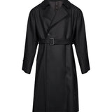 Cappotto doppiopetto oversize in nero 