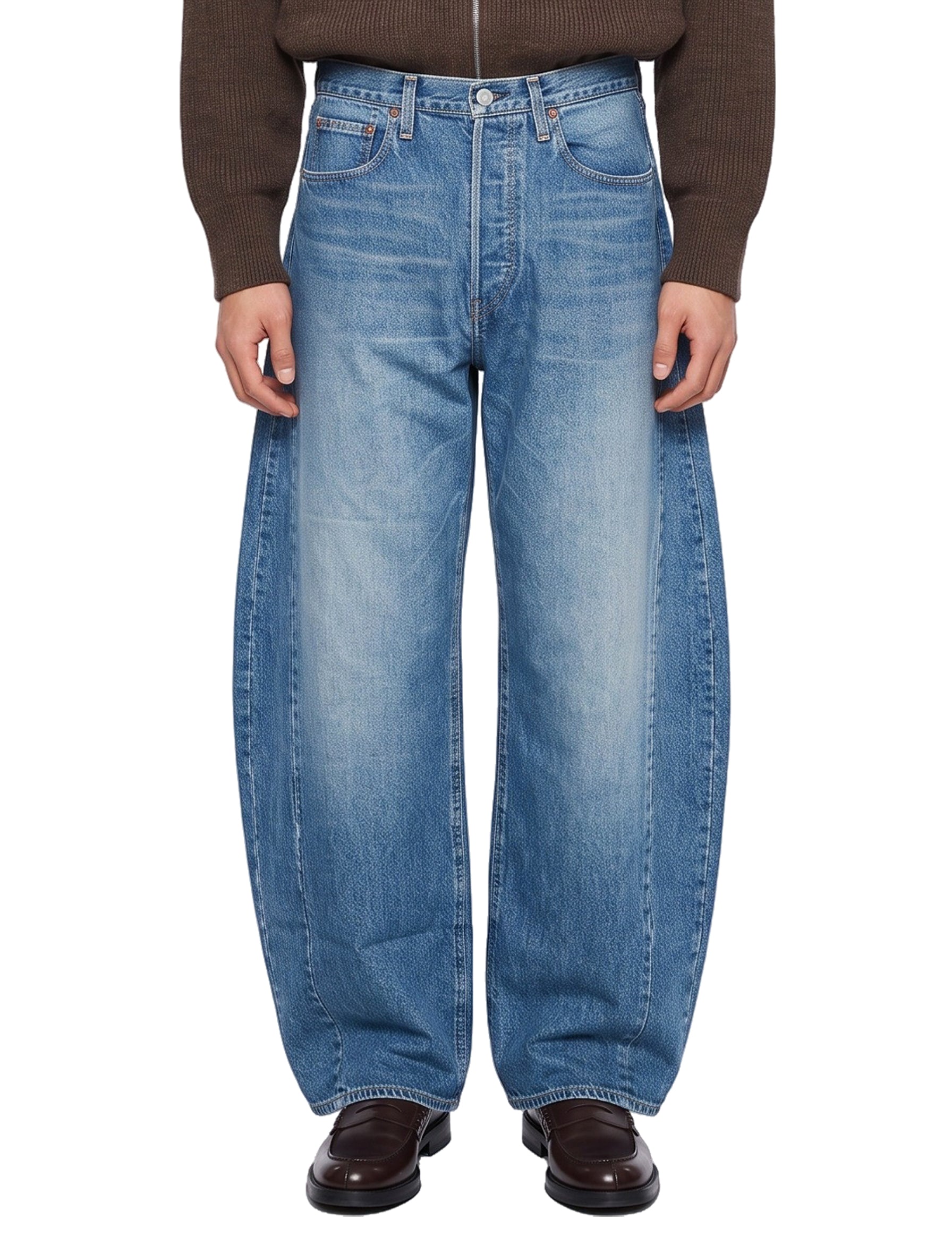 Jeans Deformation in blu 