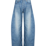 Jeans Deformation in blu 