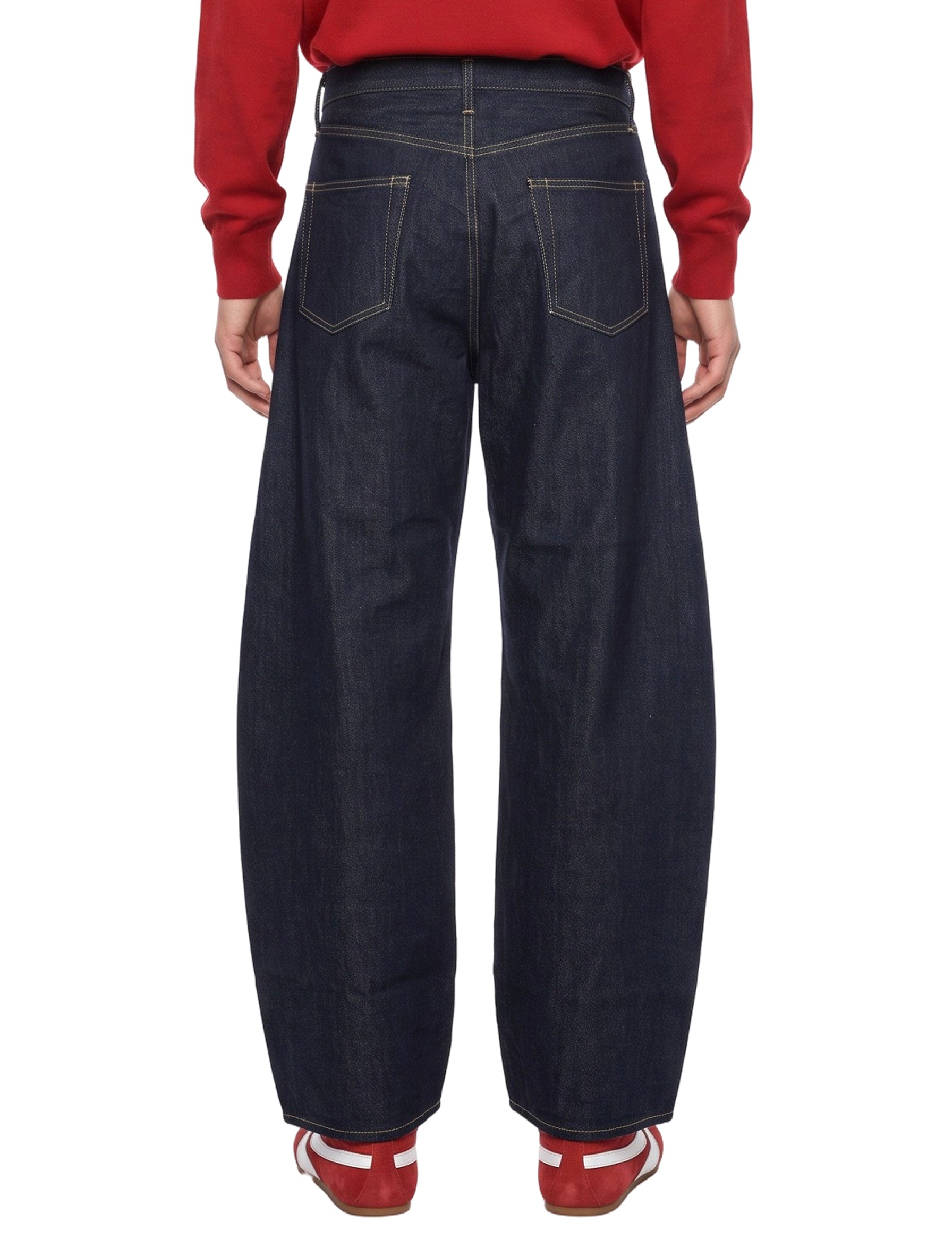 Jeans Deformation in blu scuro 