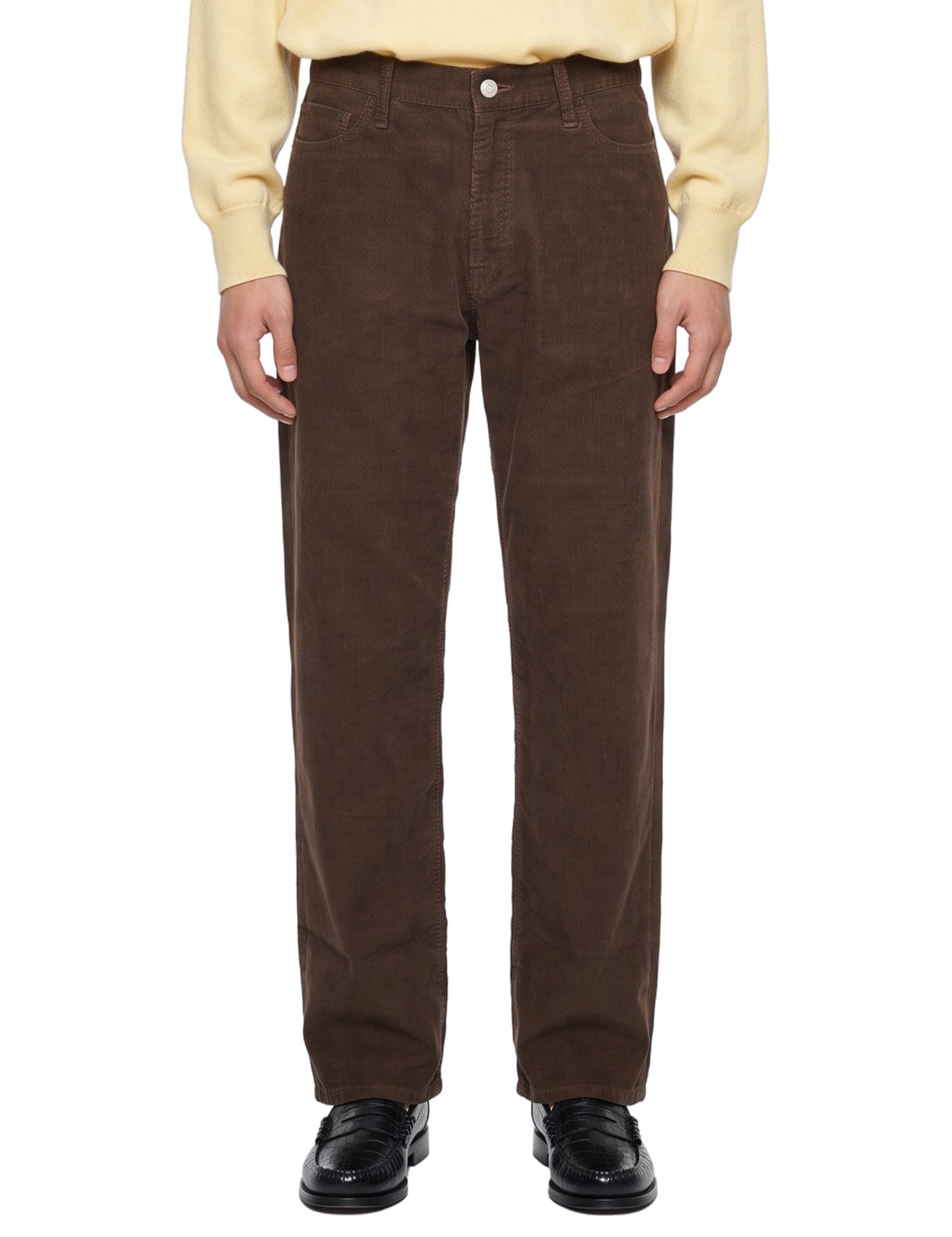 Pantaloni in velluto a coste marrone 