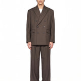 Giacca doppiopetto oversize in marrone 