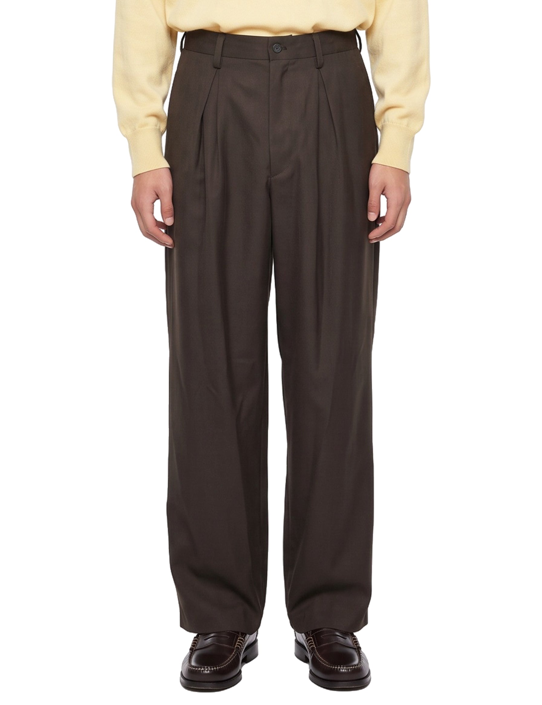 Pantaloni ampi in marrone 