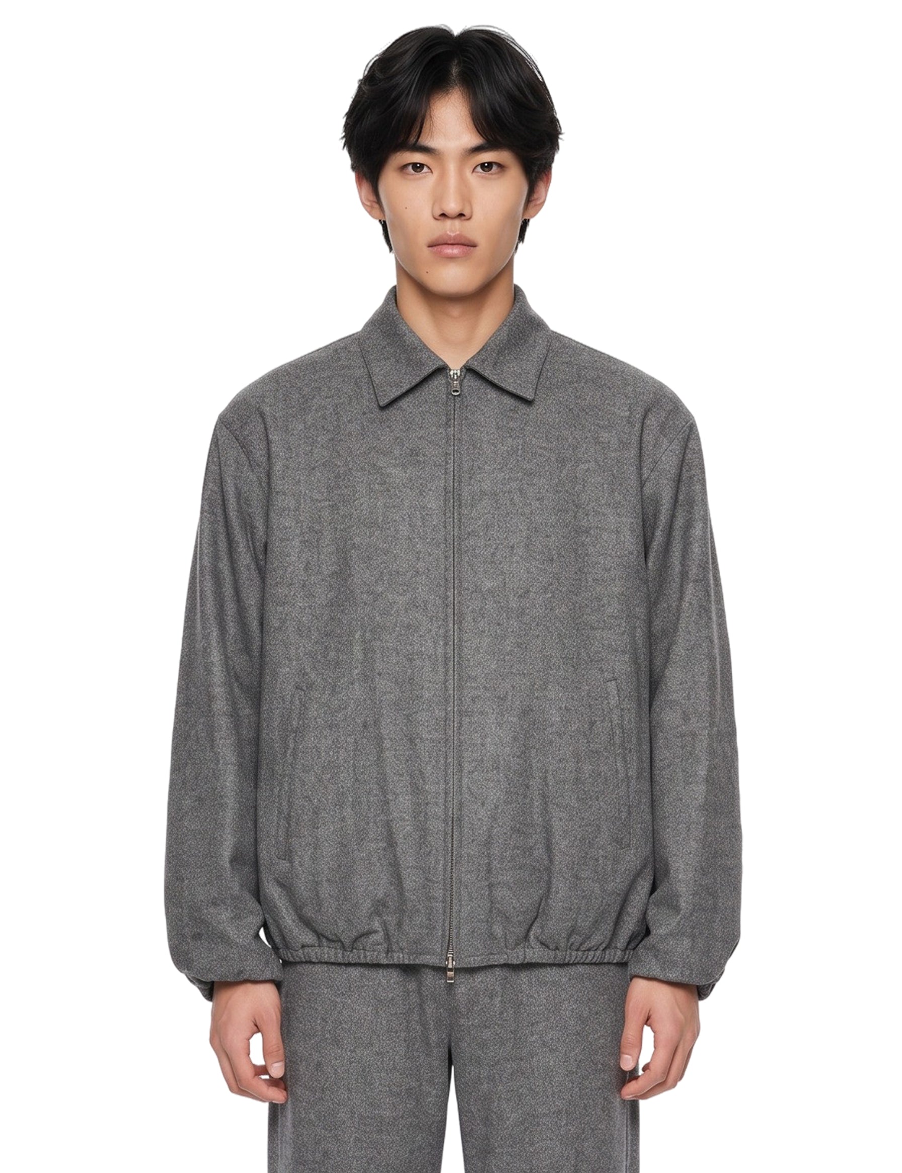Giacca con zip in grigio 