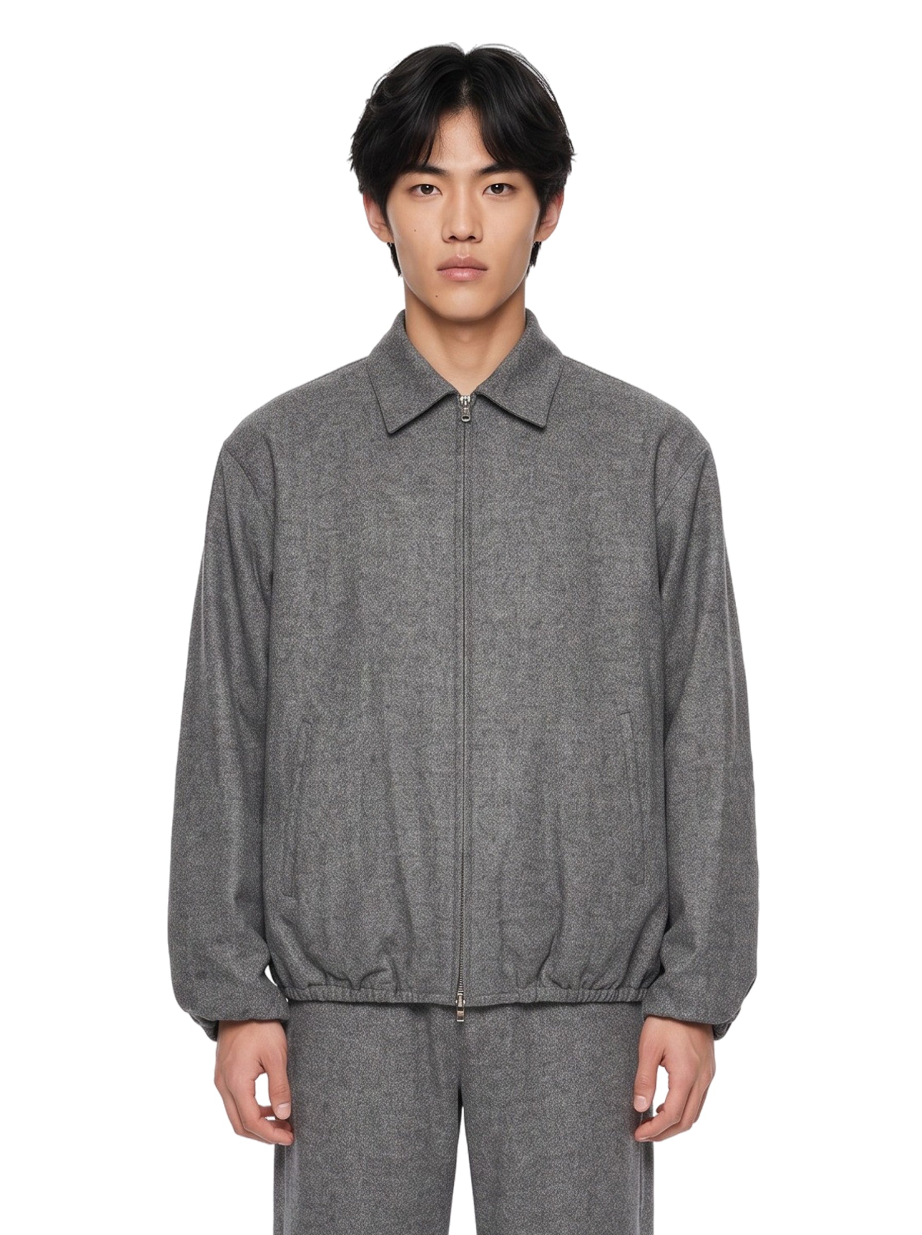 Giacca con zip in grigio 