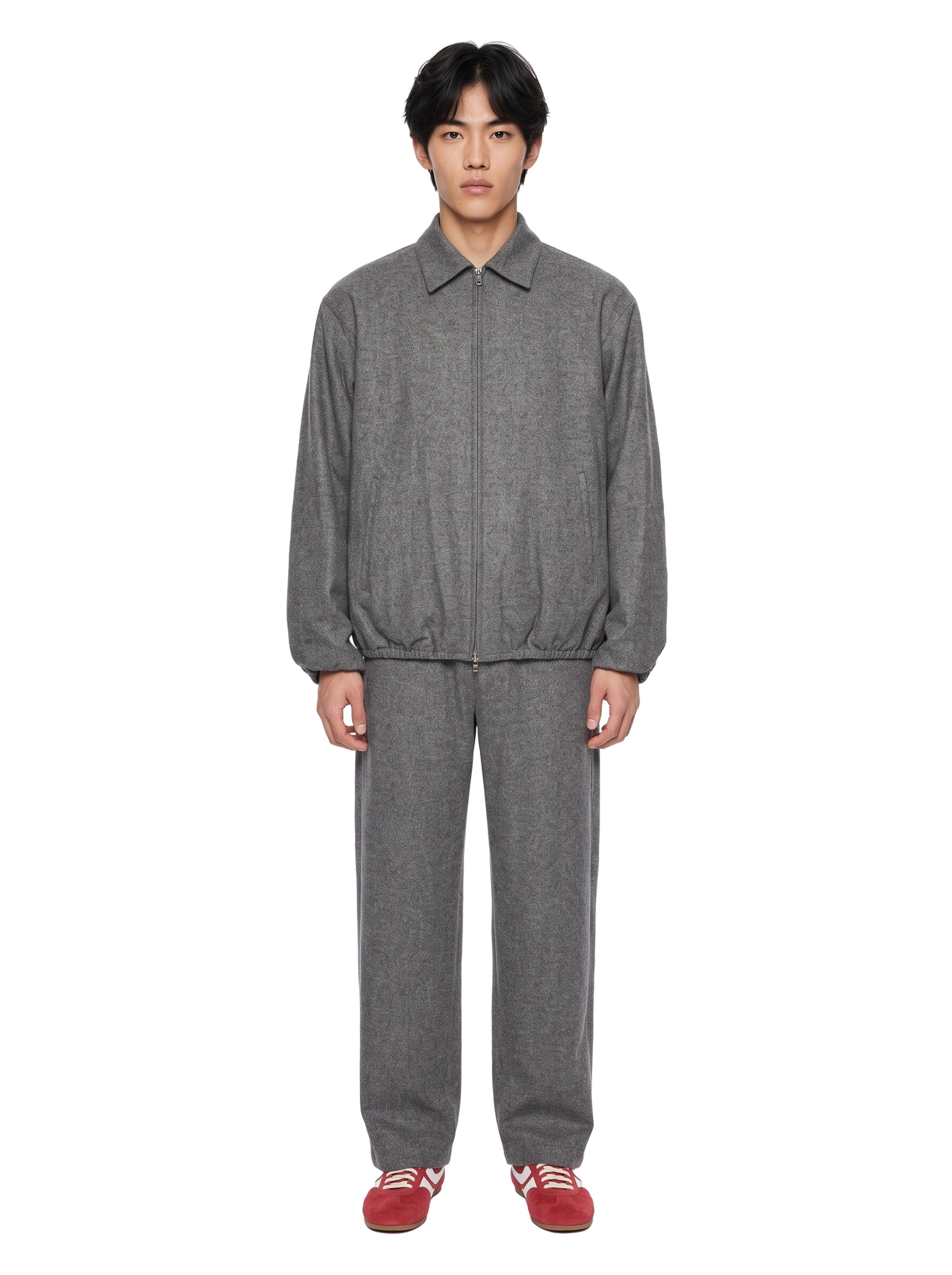Giacca con zip in grigio 