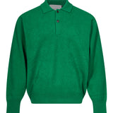 Polo in maglia verde 