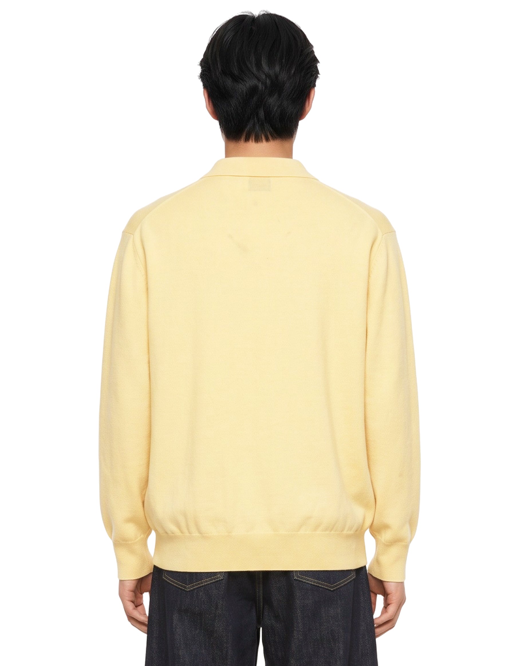 Polo in maglia giallo 