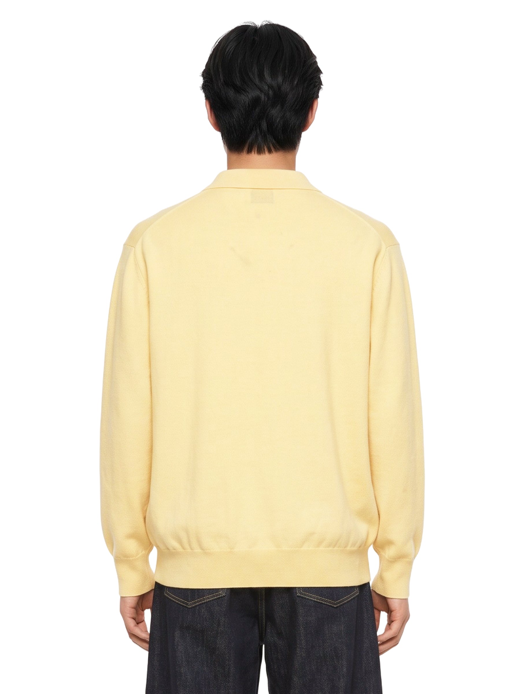 Polo in maglia giallo 