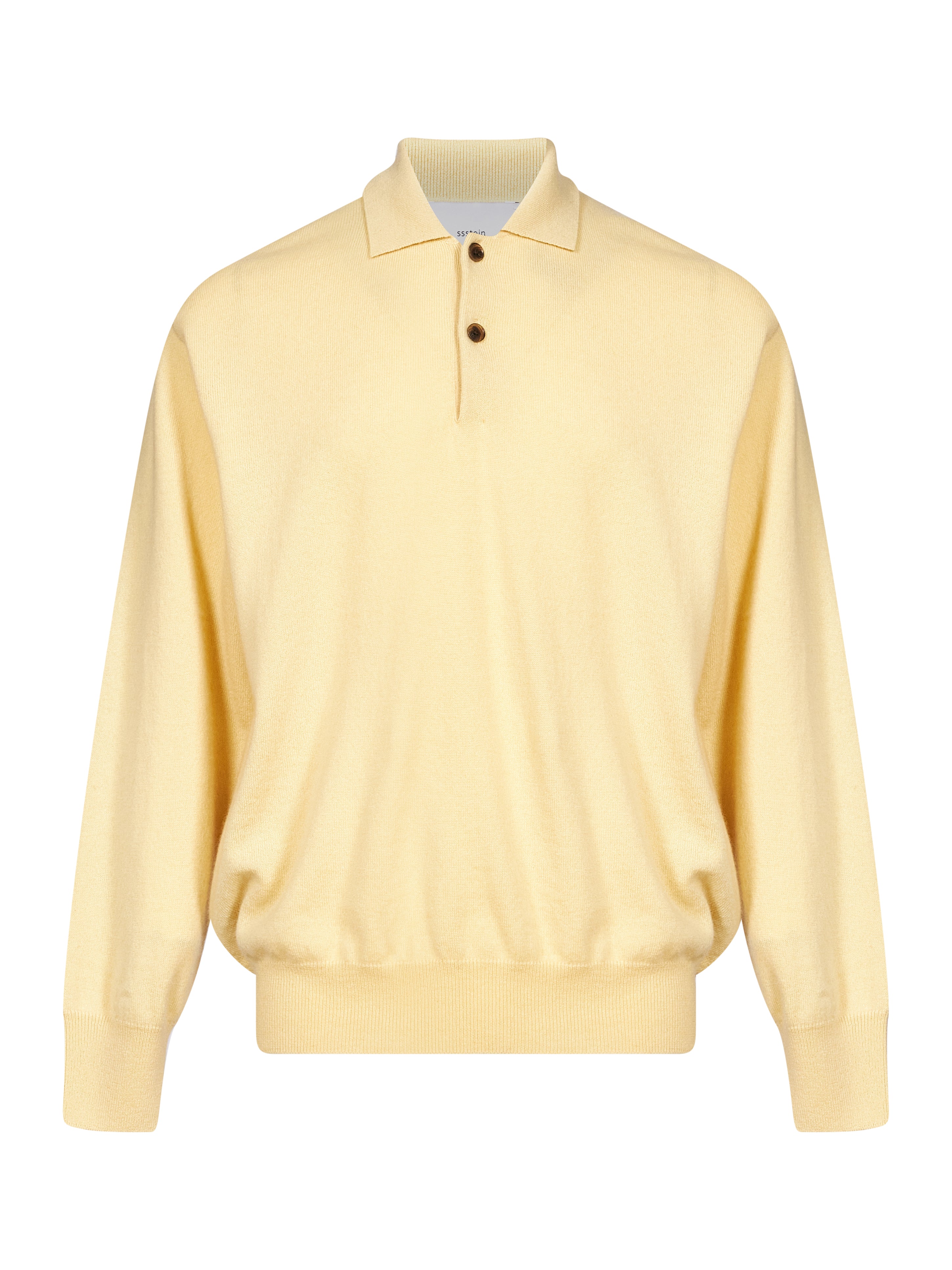 Polo in maglia giallo 