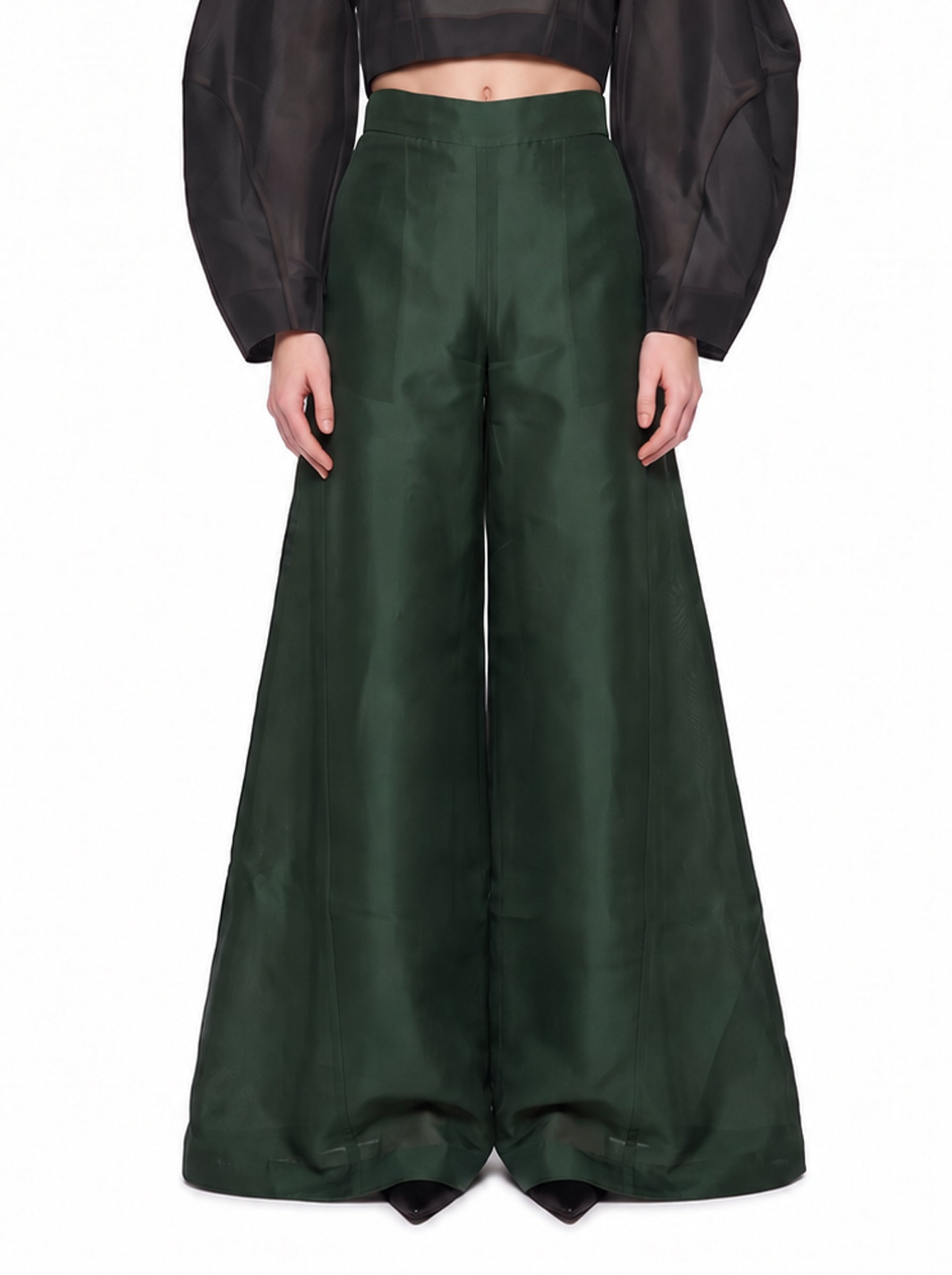 Pantaloni Isosceles in verde 