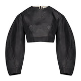 Top corto Power Puff in nero 