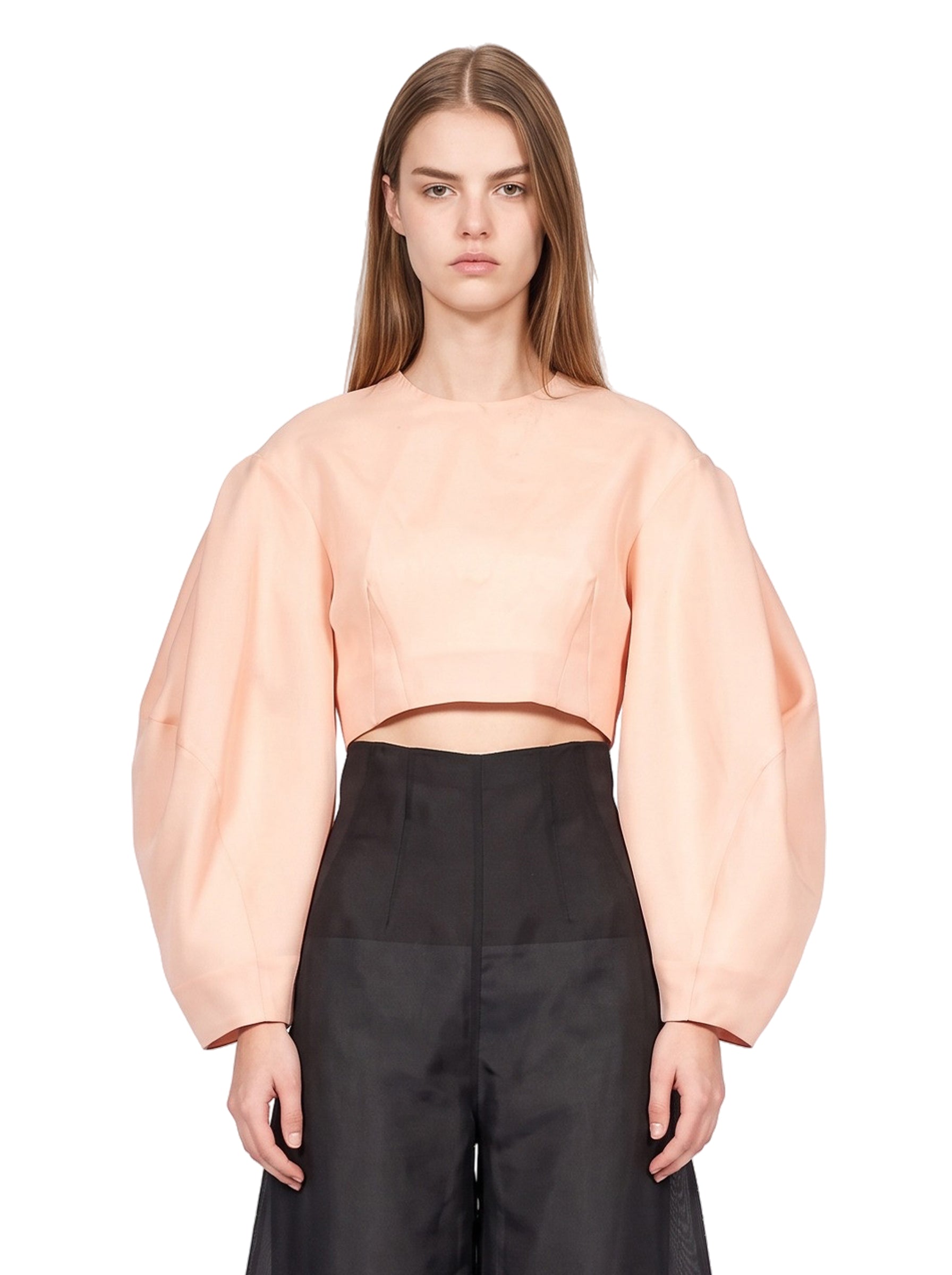 Top corto Power Puff in rosa 